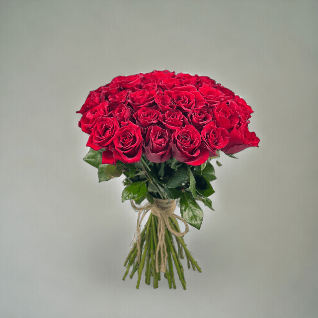 JENEEN FLOWERS RED FLOWERS 51 BURLAP ROSES